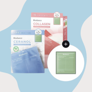 set de mascarillas faciales biodance – ceranol, colágeno y green calmante